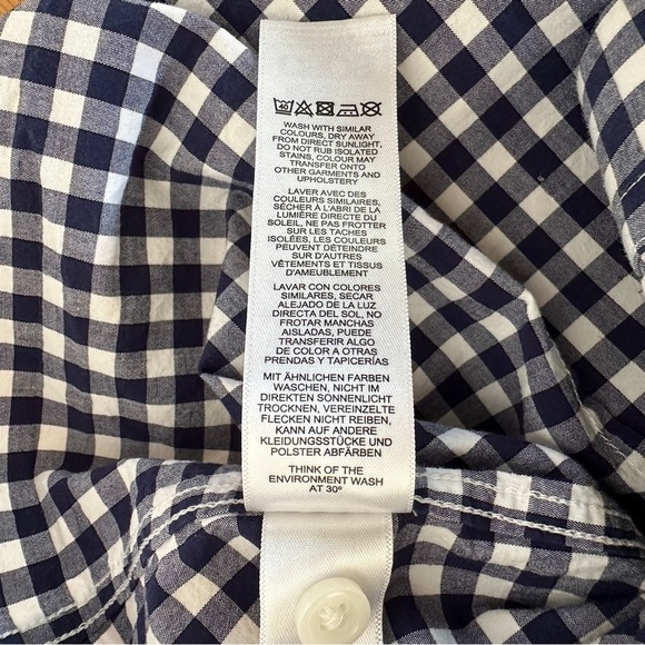 ASOS | Men's Long Sleeve Button Down Shirt White & Blue - Picture 6 of 9